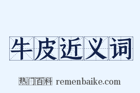 牛皮近义词是什么意思的图片